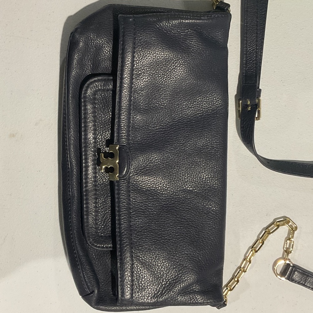 Tory Burch Navy Leather Crossbody Bag